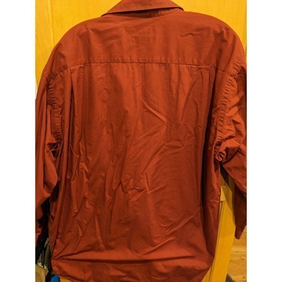 Chereskin Shirt Men’s Sleeved Dark red XL 17.5 32/33 button down dress shirt - Picture 3 of 4
